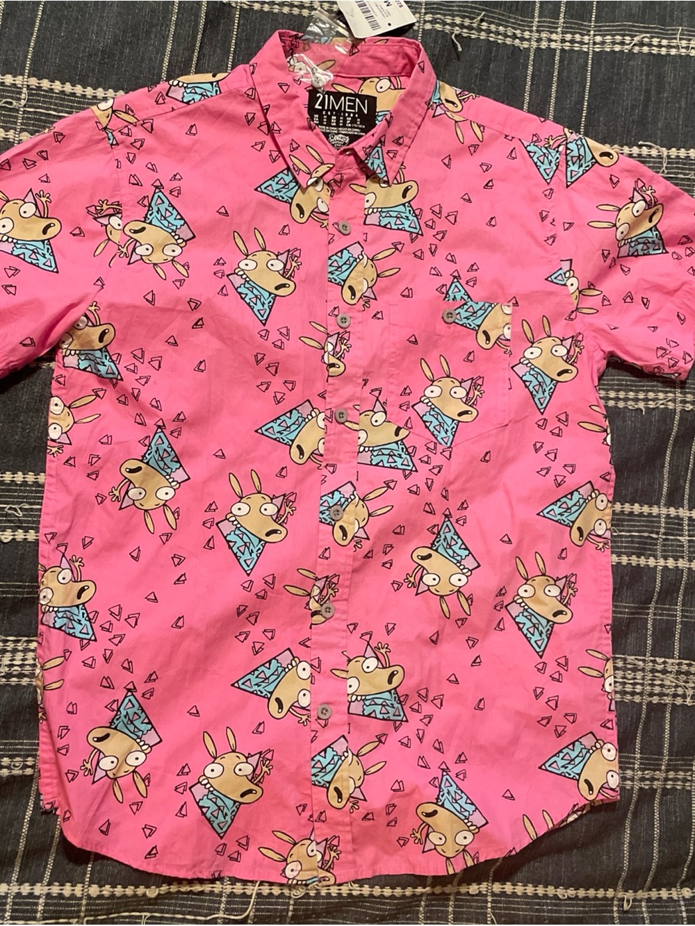 21 Men NWT Rockos Modern life button up Medium Nickelodeon Forever 21